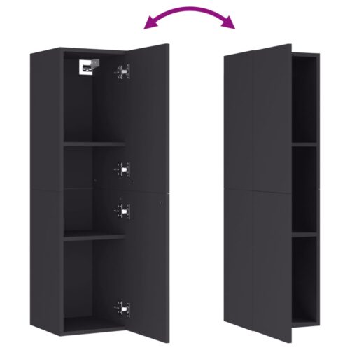 TV Cabinets 2pcs Grey 30.5x30x110cm Engineered Wood - Image 7