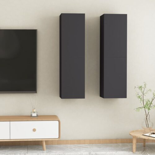 TV Cabinets 2pcs Grey 30.5x30x110cm Engineered Wood - Image 12
