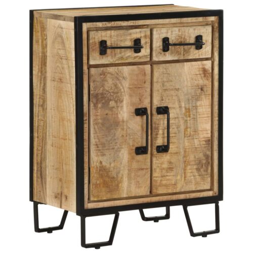 Sideboard with 2 Drawers 53x31x72cm Solid Wood Mango Iron