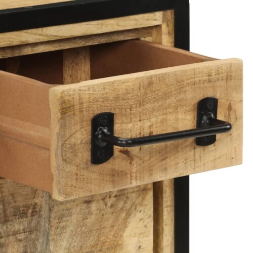 Sideboard with 2 Drawers 53x31x72cm Solid Wood Mango Iron - Image 6