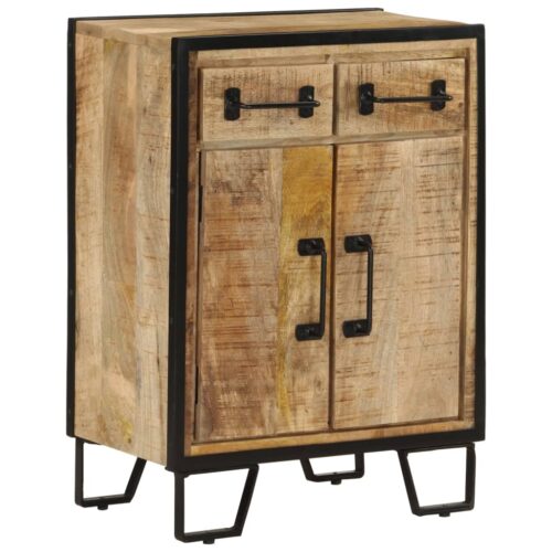 Sideboard with 2 Drawers 53x31x72cm Solid Wood Mango Iron - Image 9