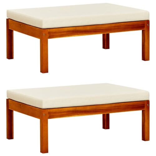 Garden Footrests 2pcs Solid Acacia Wood - Image 8