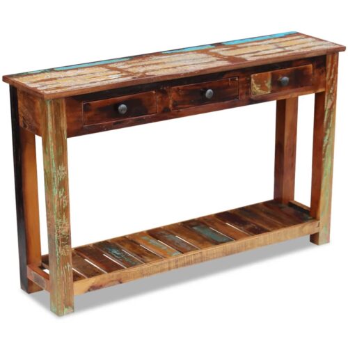 Console Table Solid Reclaimed Wood 120x30x76cm - Image 2