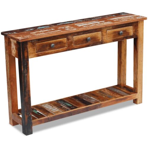 Console Table Solid Reclaimed Wood 120x30x76cm - Image 3