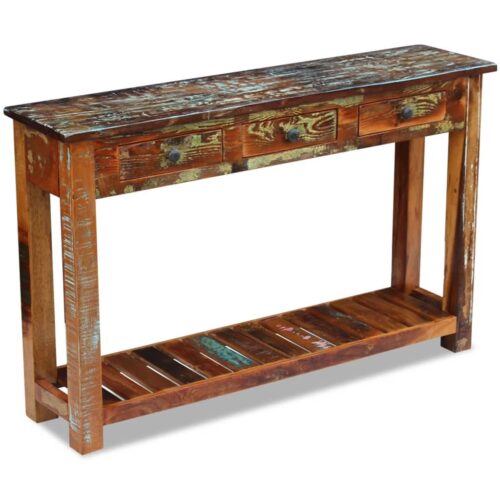 Console Table Solid Reclaimed Wood 120x30x76cm - Image 4