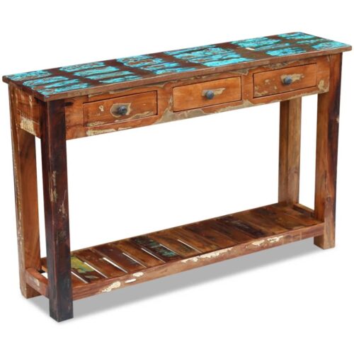 Console Table Solid Reclaimed Wood 120x30x76cm - Image 9