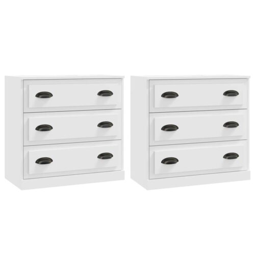 Sideboards 2pcs White Engineered Wood - Image 2