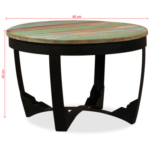 Coffee Table Solid Reclaimed Wood 60x40cm - Image 11