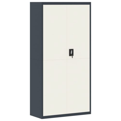 Steel File Cabinet Study Office School Storage Shelf Filing Cupboard White - Image 2