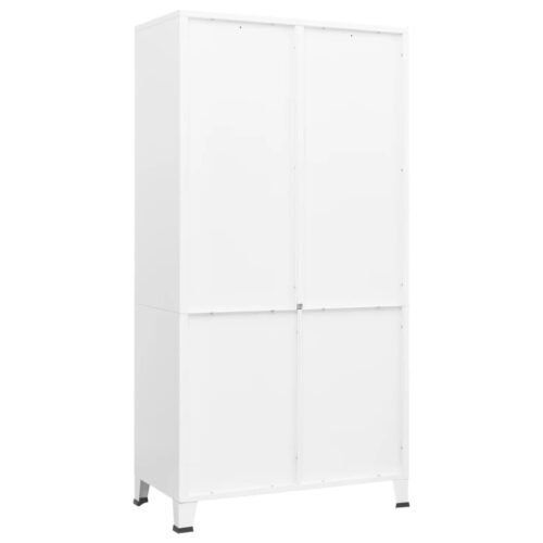 Industrial Wardrobe White 90x50x180cm Metal - Image 4