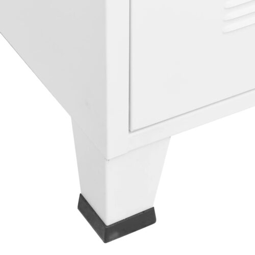 Industrial Wardrobe White 90x50x180cm Metal - Image 7