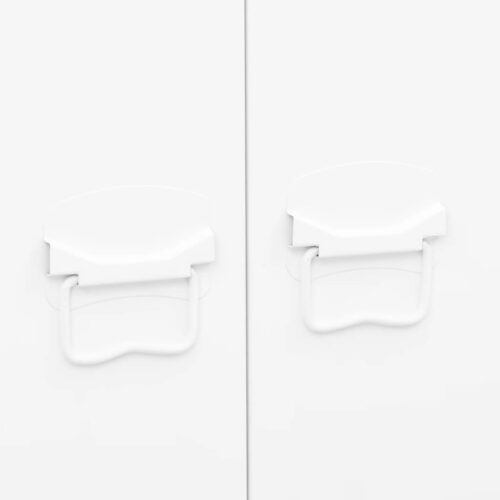 Industrial Wardrobe White 90x50x180cm Metal - Image 9