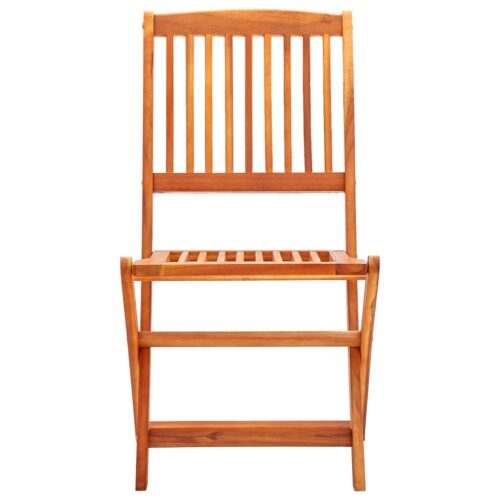 9-Piece Folding Outdoor Dining Set Solid Eucalyptus Wood Outdoor Patio Lounge Furniture - Image 3