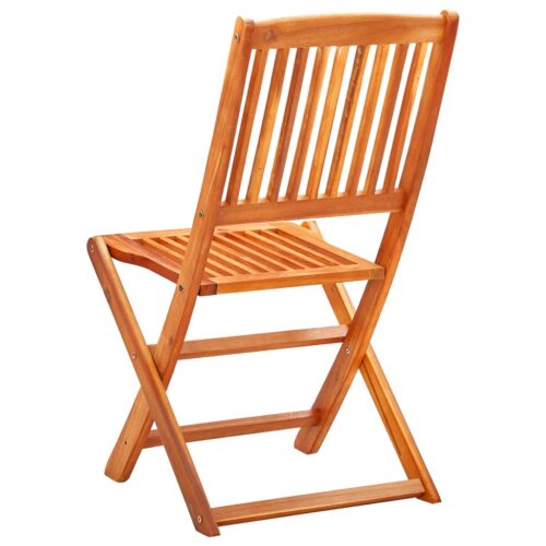 9-Piece Folding Outdoor Dining Set Solid Eucalyptus Wood Outdoor Patio Lounge Furniture - Image 5