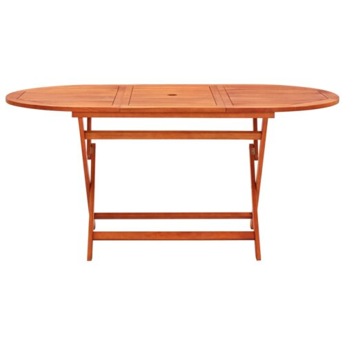 9-Piece Folding Outdoor Dining Set Solid Eucalyptus Wood Outdoor Patio Lounge Furniture - Image 8