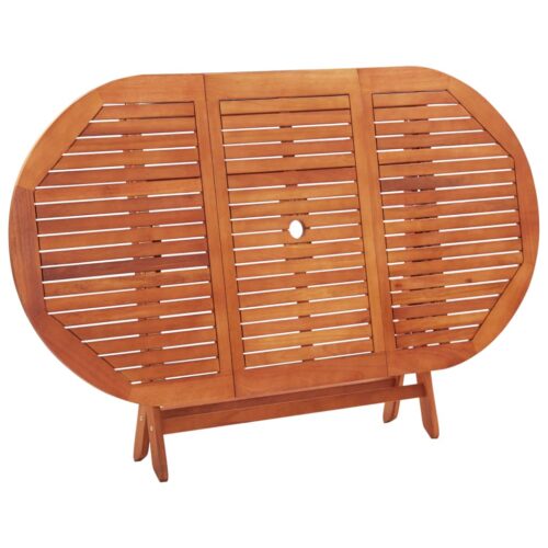 9-Piece Folding Outdoor Dining Set Solid Eucalyptus Wood Outdoor Patio Lounge Furniture - Image 11