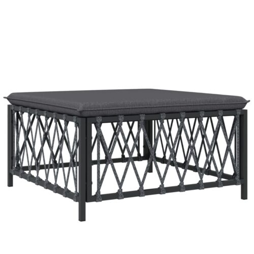 6-Piece Garden Lounge Set with Cushions Anthracite Steel - Image 6