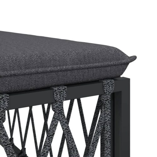 6-Piece Garden Lounge Set with Cushions Anthracite Steel - Image 8