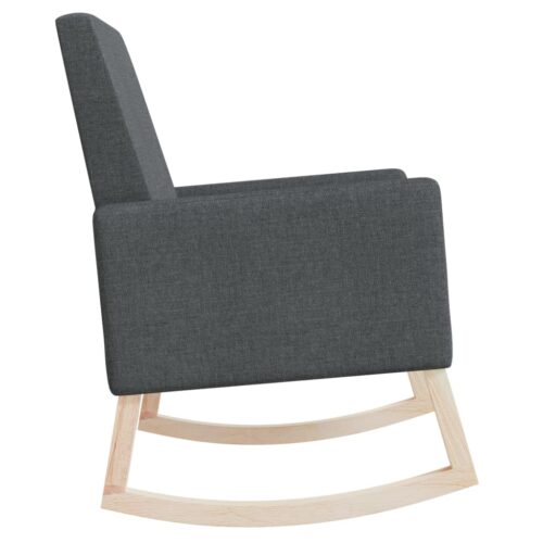 Rocking Chair Dark Grey Fabric - Image 4
