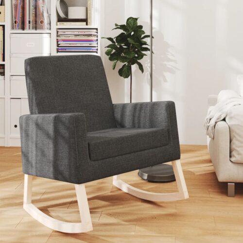 Rocking Chair Dark Grey Fabric - Image 9
