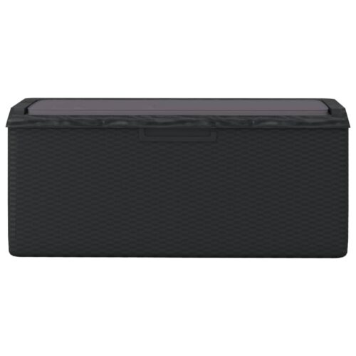 Garden Storage Box with Seat Cushion Anthracite 350L PP - Image 6