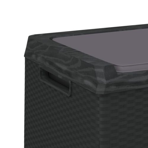 Garden Storage Box with Seat Cushion Anthracite 350L PP - Image 9