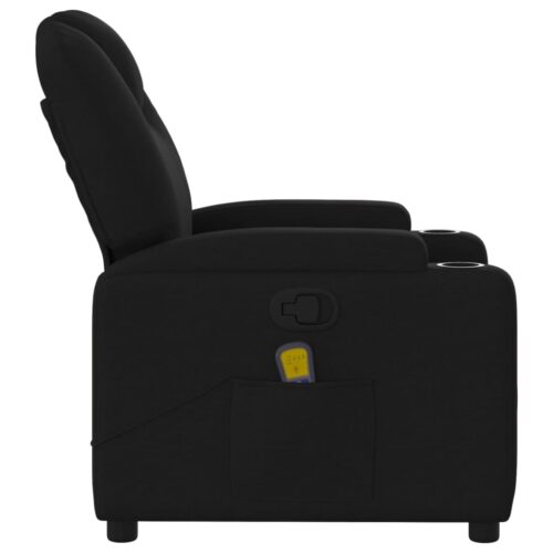 Massage Recliner Chair Black Fabric - Image 5