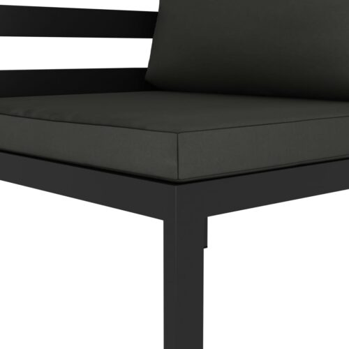 Sectional Corner Sofa 1 pc with Cushions Aluminium Anthracite - Image 6
