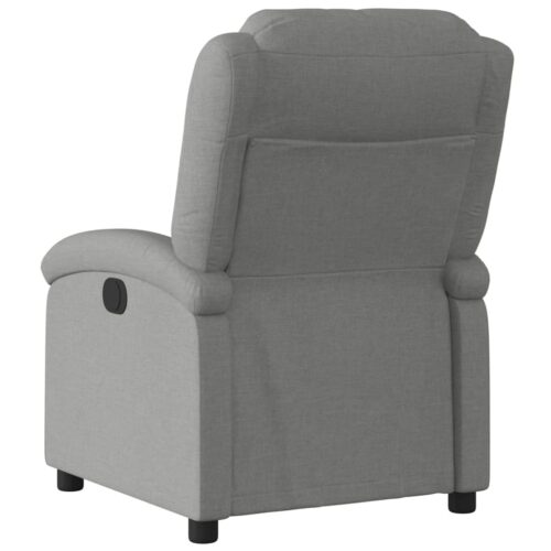 Electric Recliner Chair Dark Grey Fabric - Image 4