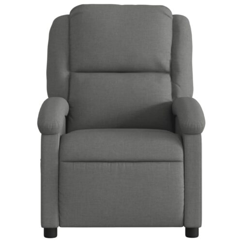 Electric Recliner Chair Dark Grey Fabric - Image 8