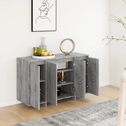 Sideboard Grey Sonoma 120x41x75cm Engineered Wood - Image 4