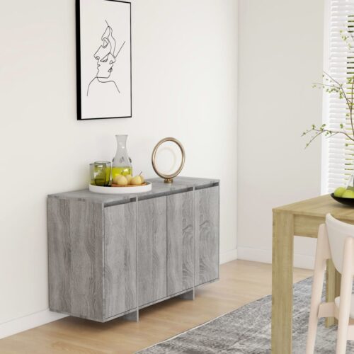 Sideboard Grey Sonoma 120x41x75cm Engineered Wood - Image 10