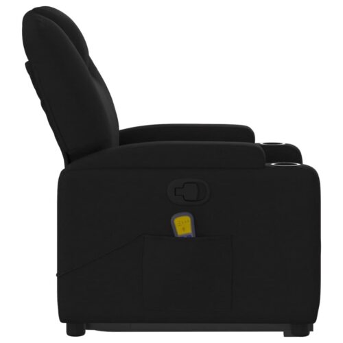 Stand up Massage Recliner Chair Black Fabric - Image 9