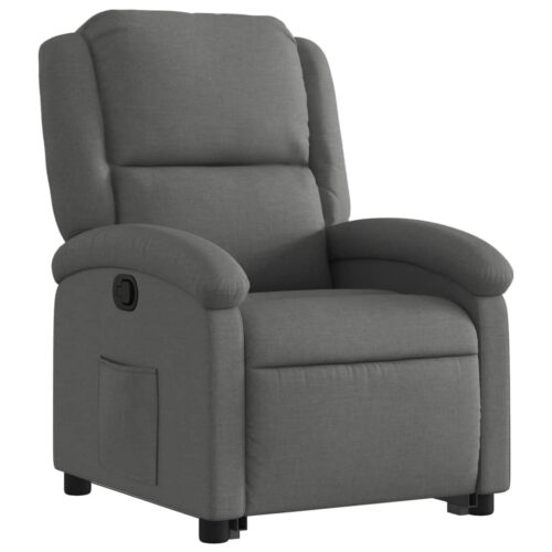 Stand up Recliner Chair Dark Grey Fabric - Image 3
