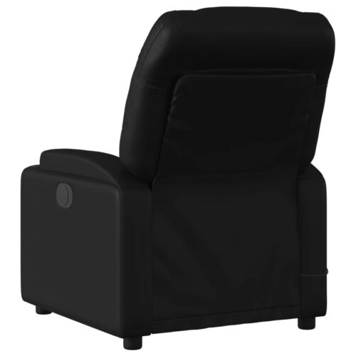 Electric Massage Recliner Chair Black Faux Leather - Image 4