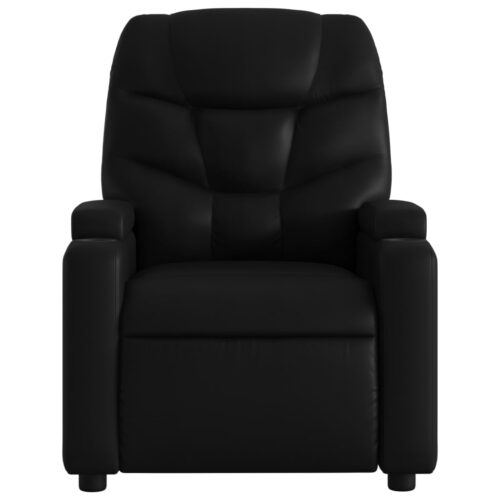 Electric Massage Recliner Chair Black Faux Leather - Image 8