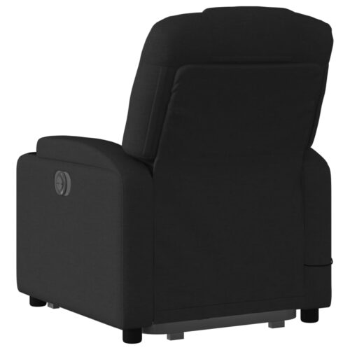 Electric Stand up Massage Recliner Chair Black Fabric - Image 4