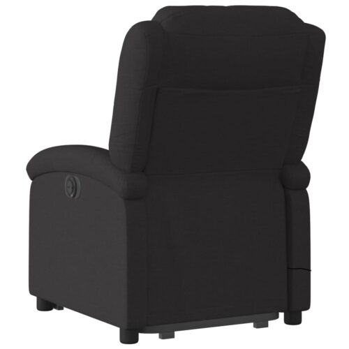 Electric Stand up Massage Recliner Chair Black Fabric - Image 4