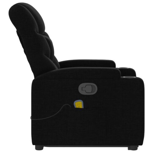 Stand up Massage Recliner Chair Black Fabric - Image 9