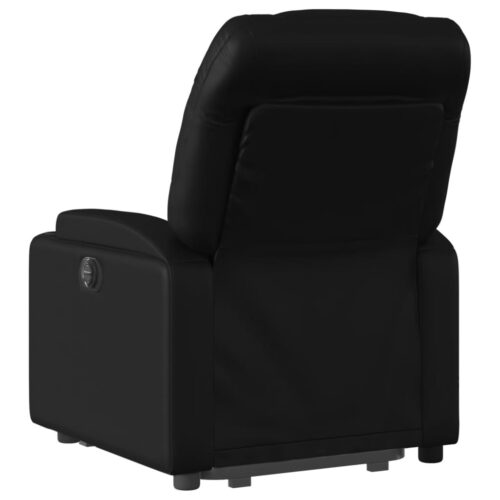 Electric Stand up Massage Recliner Chair Black Faux Leather - Image 4