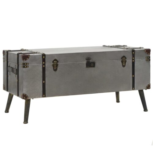 Coffee Table MDF Aluminium 102x51x47.5cm