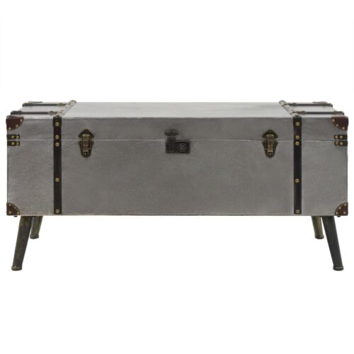 Coffee Table MDF Aluminium 102x51x47.5cm - Image 2