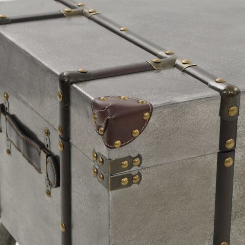 Coffee Table MDF Aluminium 102x51x47.5cm - Image 4