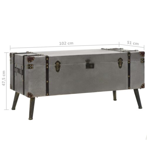 Coffee Table MDF Aluminium 102x51x47.5cm - Image 10