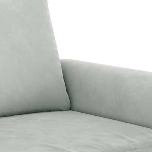 3-Seater Sofa Grey 180cm Velvet - Image 6
