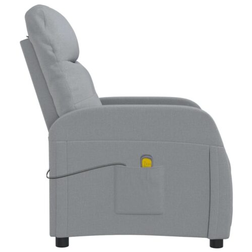 Massage Chair Light Grey Fabric - Image 4