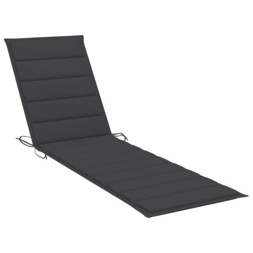 Sun Loungers 2pcs with Table Cushion Solid Teak Wood - Image 7