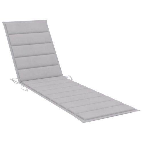 Sun Loungers 2pcs with Table Cushion Solid Teak Wood - Image 7
