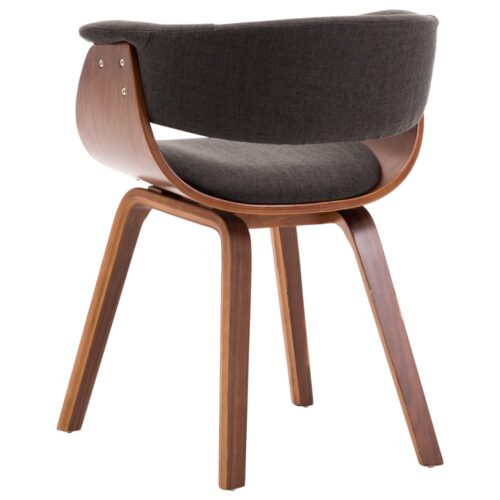 Dining Chairs 2pcs Grey Bent Wood Fabric - Image 7