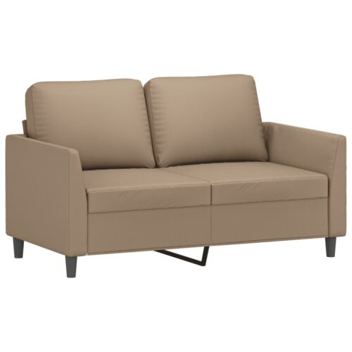 2-Piece Sofa Set with Cushions Cappuccino Faux Leather - Image 3